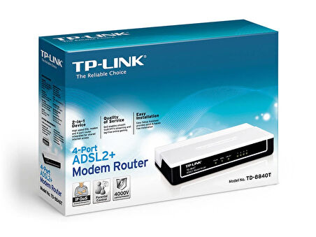 TP-Link TD-8840T 4 Port 24 Mbps ADSL2+ Modem