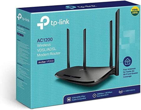 Tp-Link Archer VR300 AC1200 Wireless Vdsl-Adsl Modem Router