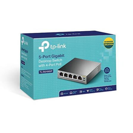 TP-LINK TL-SG1005P 5 PORT GIGABIT SWITCH,4PoE,56W