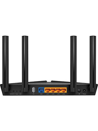 TP-Link Archer AX20, AX1800 Mbps, Fiber Destekli, 4 Gigabit LAN Portları + 1 USB 2.0 Port, WPA3,  Çift Çekirdekli İşlemci, Oyun için İdeal Xbox/PS/Steam ve 4K, Dual-Band Wi-Fi 6 Router OUTLET