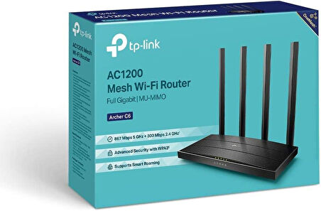 TP-Link Archer C6 4 Port 1200 Mbps Router Teşhir