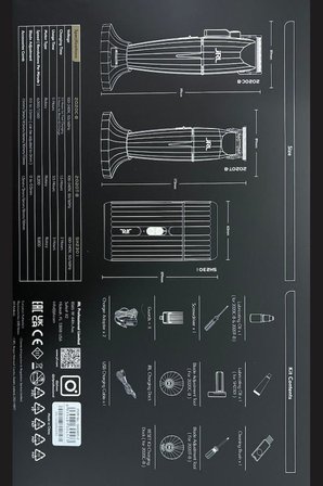 JRL Ghost Collection 3’lü Profesyonel Saç Kesme, Çizim ve Shaver Seti
