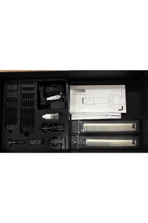 JRL Professional Ghost Kit 3 Saç Kesim, Çizim, Sakal ve Fön Makinesi 4'lü Set Beyaz