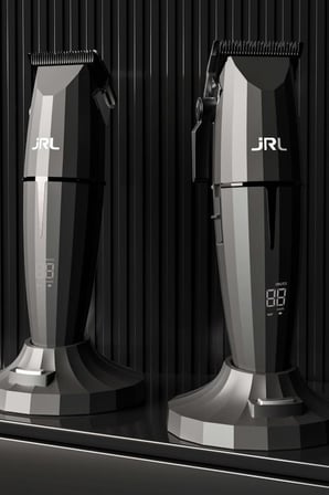 JRL ONYX Combo Serisi 2'li Standlı Tıraş Makinesi Seti 2020 Clipper + 2020 Trimmer Siyah