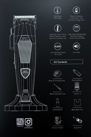JRL Diamante Standlı ve Göstergeli Saç Kesim Makinesi 8200 RPM Turuncu