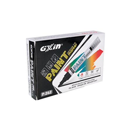 Gxin Paint Markör Çok Amaçlı Marker Beyaz G-862 12 Li