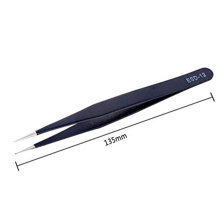 WellHise ST-12 AntiStatik Tweezers Cımbız