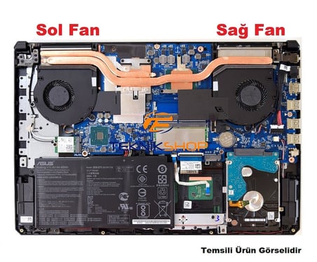 ASUS TUF Gaming FX504G FX704 Notebook Fan / Ver.2 (Sağ CPU Fanı)