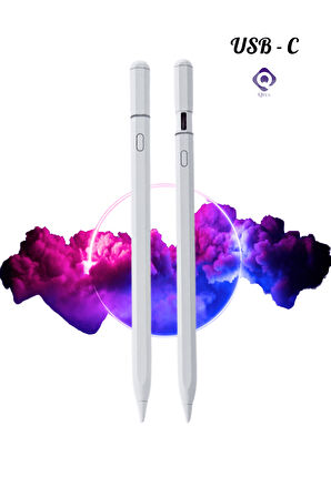 iPad 11 inç Air 6.Nesil 2024 Uyumlu USB-C Avuçiçi Red Eğim Özellikli Bluetooth Bağlantılı Stylus Pen