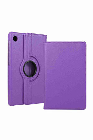 Tab M10 TB-328F Uyumlu Standlı 360° Yatay Dikey Dönebilen Deri Tablet Kılıfı