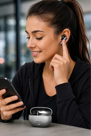 Lenovo Thinkplus Bluetooth Kulaklık Akıllı Anc Tws 5.4 Kablosuz Kulaklık LP51 Pro Gri