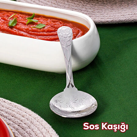 Porsima 5216 Metal Gümüş  Sos Kaşığı  Kepçe 13cm