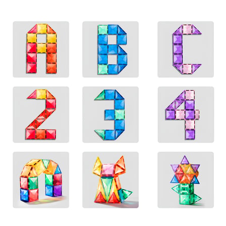 Mideer Renkli Magnetic Tiles 100 Parça