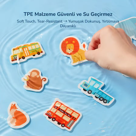 Mideer Yeniden Kullanılabilir Jel Çıkartma Seti Hareketli Trafik