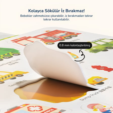 Mideer Yeniden Kullanılabilir Jel Çıkartma Seti Hayvan Kasabası