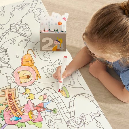 Dev Boyama Rulosu Orman Temalı 10 Metre - Çocuk Aktivite ve Resim Kağıdı (43x1000 cm)