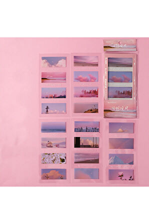 Pink Nature Temalı 5 Farklı Dizayn Pet Index • Index Sticker • Post-it • Sticky Note (GGK-MI109)