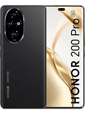 HONOR 200 Pro 512GB + 12GB Ram Siyah Cep Telefonu ELP-NX9 (Honor TÜRKİYE Garantili)