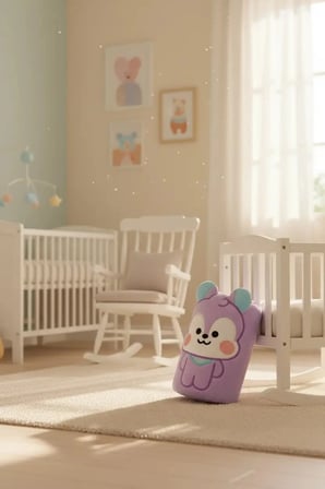BT21 Lisanslı Bebek Battaniyesi Mang – 3D Kabartmalı & Yumuşak Dokulu