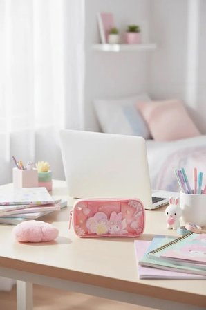 Sanrio Lisanslı My Melody Lale Koleksiyonu Çift Katmanlı Kalemlik 21 Cm Şık Tasarım
