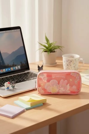 Sanrio Lisanslı My Melody Lale Koleksiyonu Çift Katmanlı Kalemlik 21 Cm Şık Tasarım