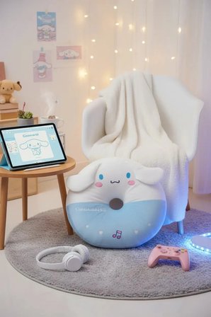 Sanrio Lisanslı Cinnamoroll Oturma Minderi Yumuşak Konforlu Dekoratif Tasarım 36x40 Cm