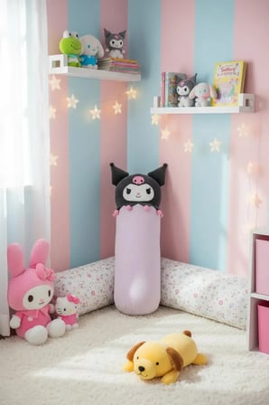 Sanrio Lisanslı Kuromi Minder 70 Cm – Uzun Yumuşak Dekoratif