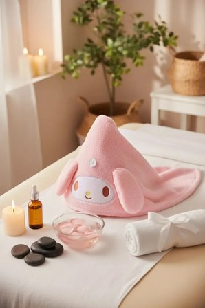 Sanrio Lisanslı My Melody Saç Havlusu – Yüksek Emicili & Yumuşak Dokulu