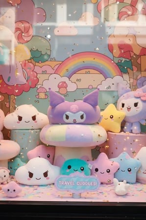 Sanrio Kuromi Lisanslı Kulaklı Hafızalı Boyun Yastığı – Ergonomik Seyahat Yastığı 25 Cm
