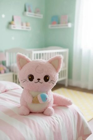 Miniso Lisanslı Çöl Yıldızı Peluş Oyuncak 40 Cm – Dondurmalı Pembe Tasarım