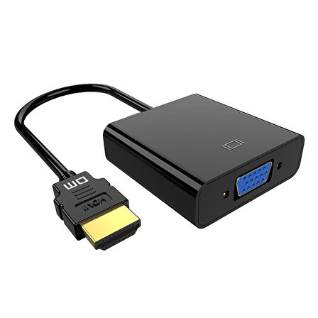 DM CHB020 HDMI to VGA Dişi Çevirici Adaptör Siyah