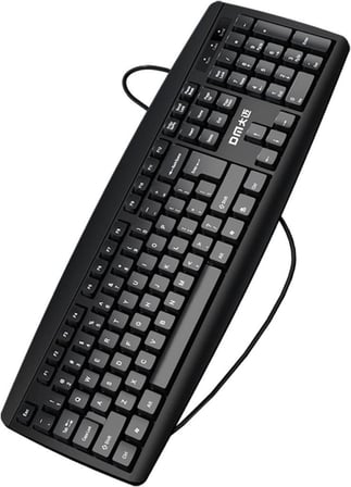 DM K10 Siyah Kablolu İngilizce Q Klavye - Outlet