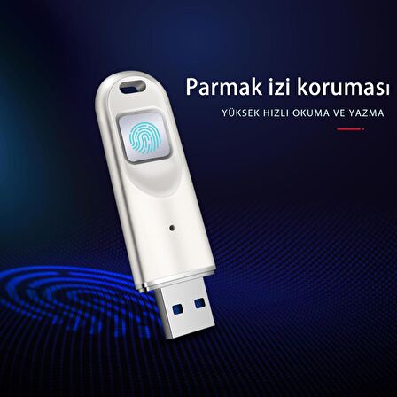 DM FD069 Parmak İzi Okuyuculu Şifreli USB 3.0 64GB Flash Bellek