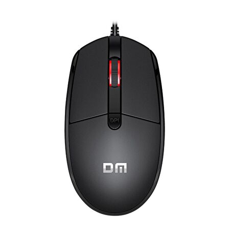 DM K3 2000 DPI Kablolu Optik Mouse Siyah