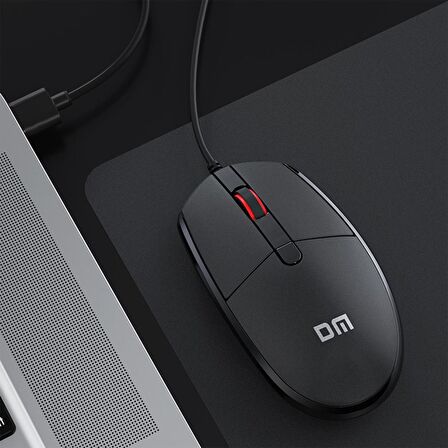 DM K3 2000 DPI Kablolu Optik Mouse Siyah