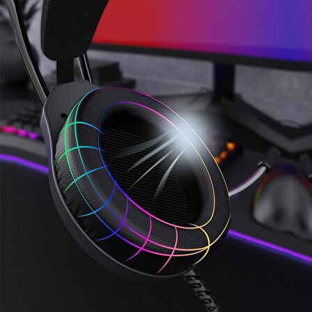 DM T710 RGB 7.1 USB Mikrofonlu Gaming Oyuncu Kulaklığı