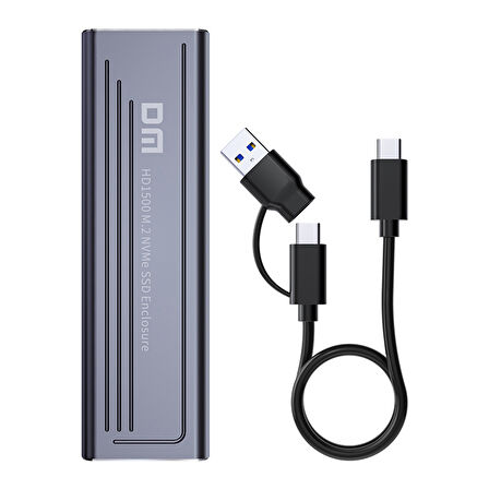DM HD1500 10Gbps Type-C 3.2 Gen 2 M / B&M Key M.2 NVMe SSD Kutusu