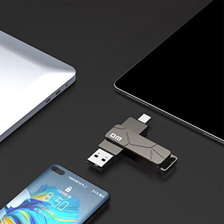 DM PD198 Metal USB3.2 Gen1 Type-C OTG Flash Bellek 256GB