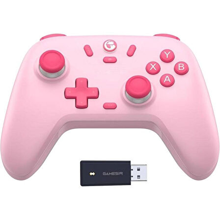 Gamesir Nova Lite Hall Effect 2.4g Wireless Controller Nintendo Switch, Windows PC, Steam Deck, Android ,Ios Pembe