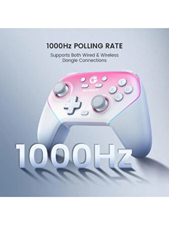 GameSir Super Nova Hall Effect 2.4g Wireless Controller Pembe Nintendo Switch, Windows PC, Android ,Ios
