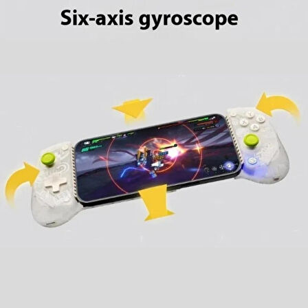 GameSir X5s Zenless Zone Zero ZZZ Beyaz Wireless Mobile Game Controller Nintendo Switch 2 ,ios, Android