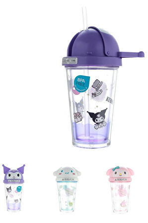 Sanrio Lisanslı Plastik Suluk (320Ml) - Kuromi - My Melody - Cinnamoroll