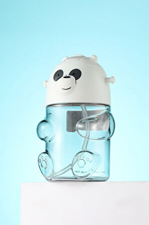 We Bare Bears Lisanslı Figür Plastik Suluk (600ml) - Panda