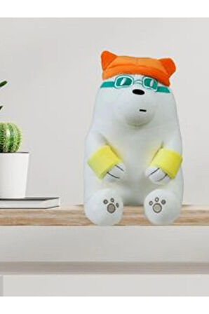 We Bare Bears Lisanslı Yaz Tatili Serisi Peluş Oyuncak - Kutup Ayısı