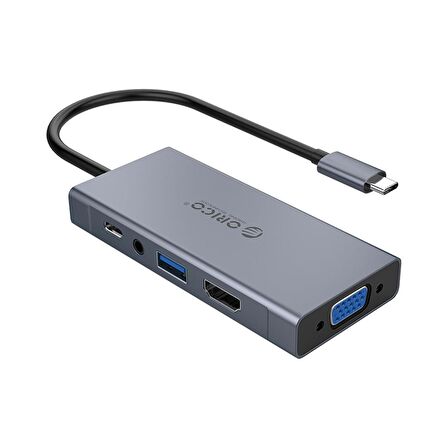 ORICO Type-C to USB 3.0 HDMI VGA AUX PD Çoklayıcı Dönüştürücü HUB