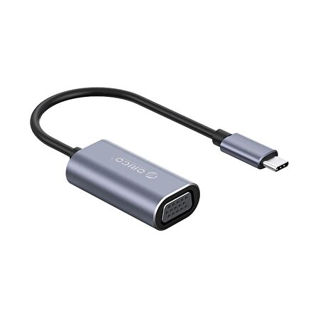 Orico Type-C'den Vga'ya Adaptör - 1080P Çözünürlük, Gri Alüminyum Tasarım