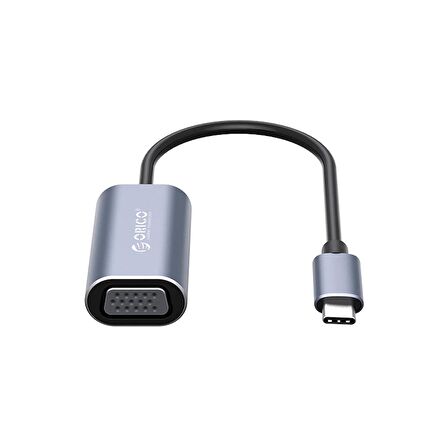 Orico Type-C'den Vga'ya Adaptör - 1080P Çözünürlük, Gri Alüminyum Tasarım