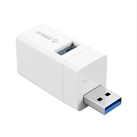 ORICO USB-A 3.0 3 Portlu USB-A 3.0 / 2.0 Mini Çoklayıcı Beyaz