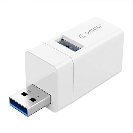 ORICO USB-A 3.0 3 Portlu USB-A 3.0 / 2.0 Mini Çoklayıcı Beyaz