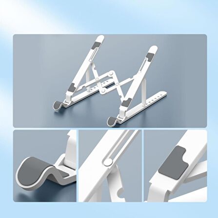 ORICO Katlanabilir 7 Kademeli Notebook Laptop Standı Beyaz